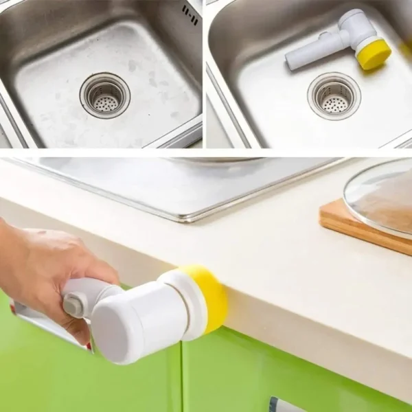 electric cleaning spin scrubber